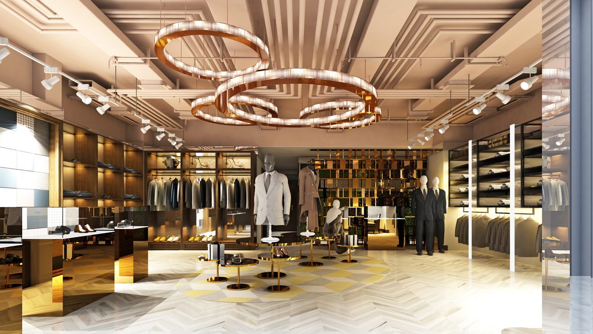 Intérieur de boutique aménagé